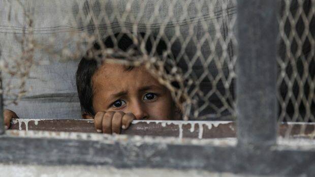 A child in wartorn Syria. Picture: Getty Images