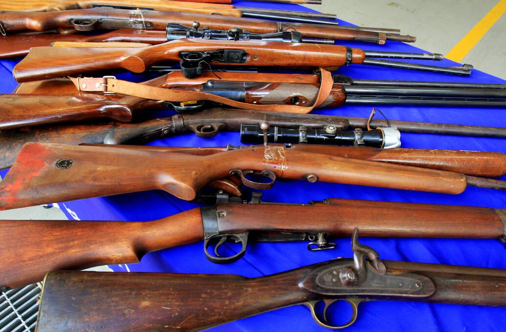 AMNESTY: File picture of guns that have been handed in.