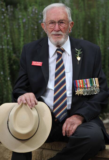 VALE JACK: Lawrence 'Jack' Calder gave an honest and revealing keynote address at the 2013 Anzac ceremony in Wagga. Picture: Michael Frogley 