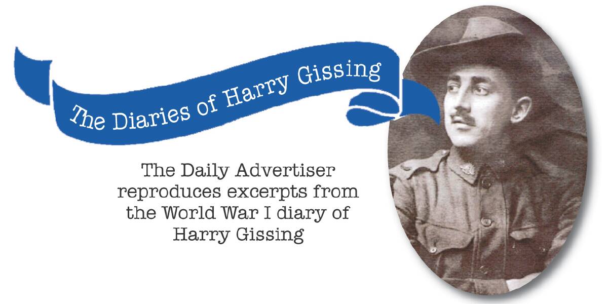 Harry Gissing’s 1914-18 war diaries