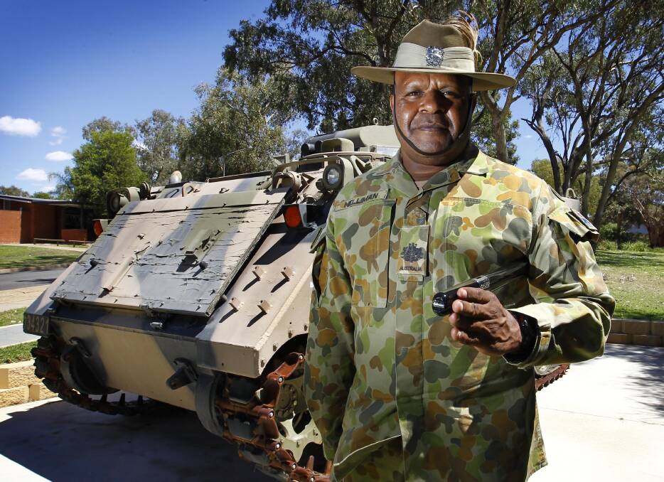 SENIOR SOLDIER: The ARTC's new RSM, Warrant Officer Class I Ken Nelliman, found inspiration in the World War II service of the Torres Strait Light Infantry Battalion. Picture: Les Smith