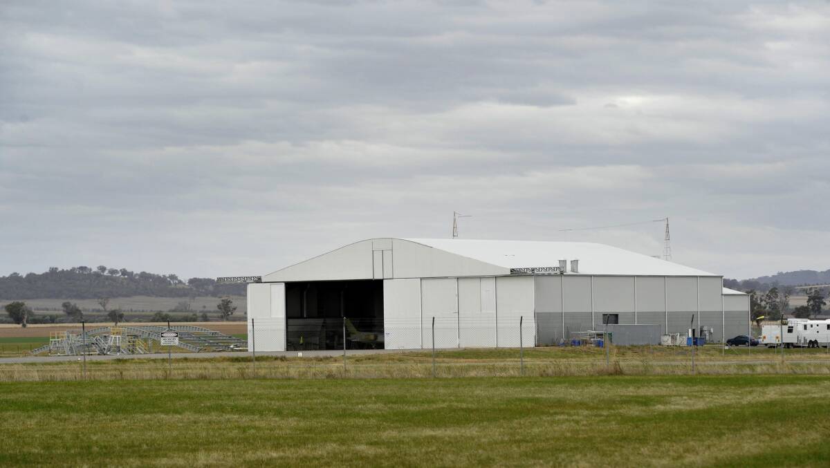 BIG HANGAR: The Douglas Aerospace hangar at Wagga's Forest Hill airport. Picture: Les Smith