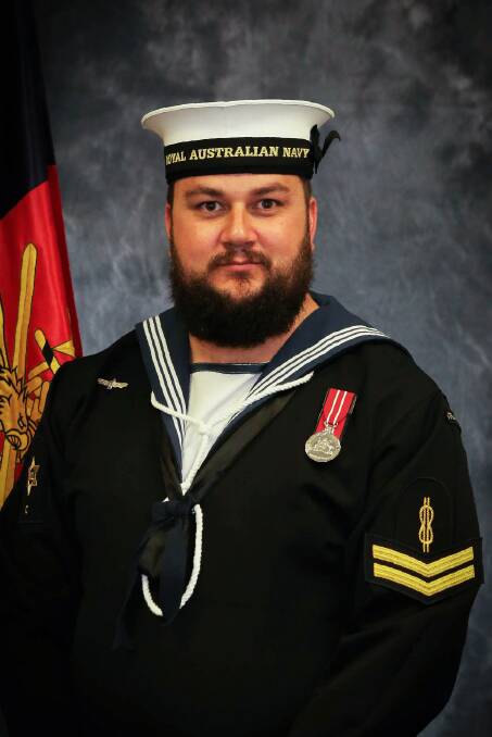 HONOURED: Able Seaman Luke Menz says he feels honoured to read out the letter of a World War I Anzac 99 years after it was penned on the Western Front.