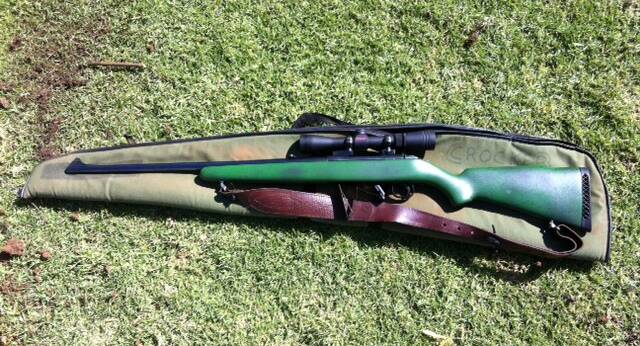 WEAPON: One of the rifles found on a Collingullie property. Picture: NSW Police