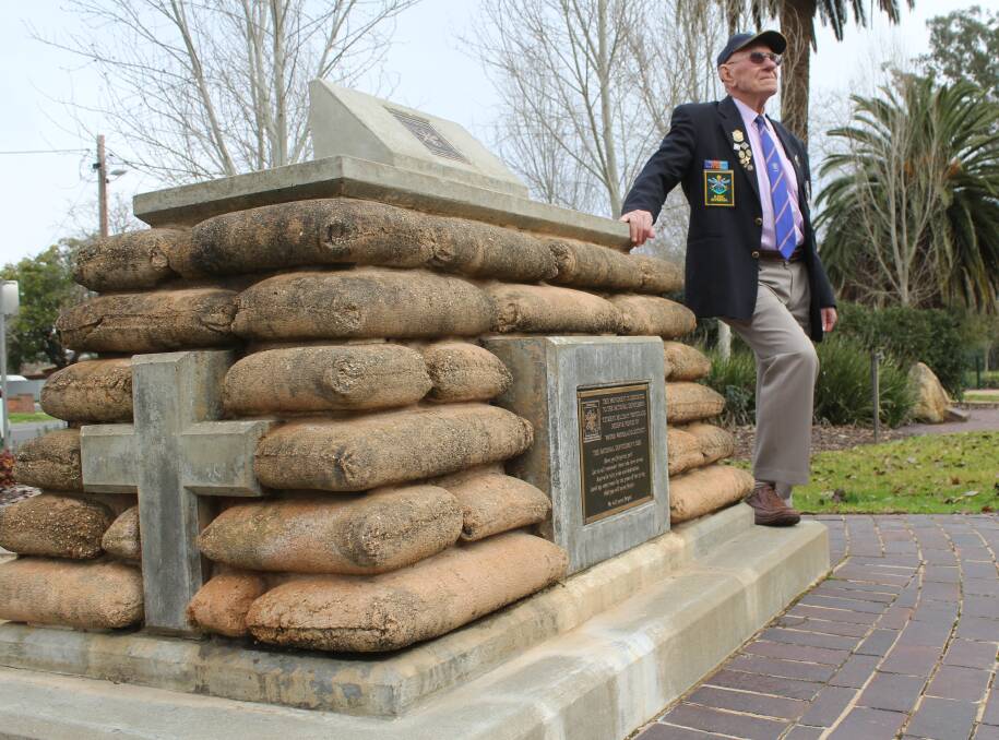 TRIBUTE: John Ploenges at the National Servicemen's Association and Reserve Forces Memorial in the Victory Memorial Gardens. Picture: Ken Grimson