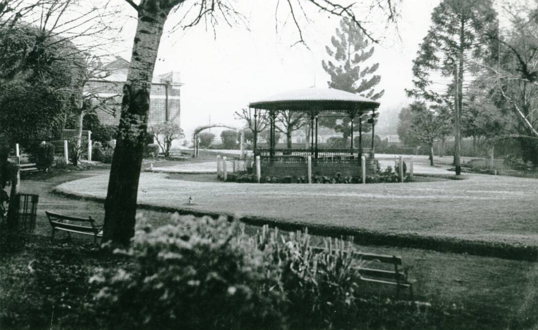 BACK THEN: Wagga’s first bandstand, in 1887, was located in the Town Hall Gardens, later moving to the Teachers College and finally in 1980 to the CSU South Campus.