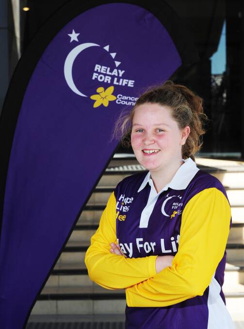 READY TO GO: Participant Jess Harpley, 17, is ready to take on her fourth Relay for Life alongside her family. Picture: Kieren L Tilly 
