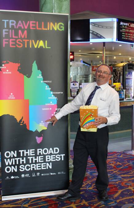 FESTIVAL FUN: Forum 6 cinema manager Craig Lucas getting excited for the Travelling Film Festival to arrive in Wagga on Friday. 