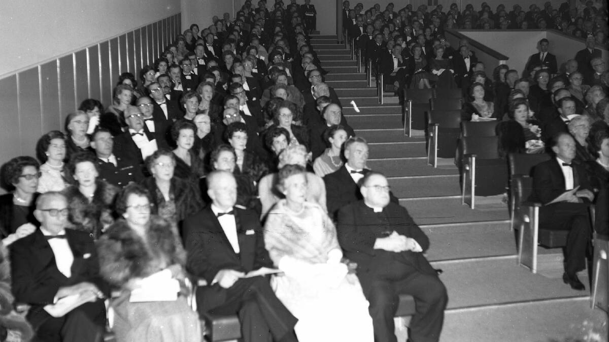 DIFFERENT ERA: Hard seats and black tie were simply a formality in the Civic of old. Picture: CSU Archives