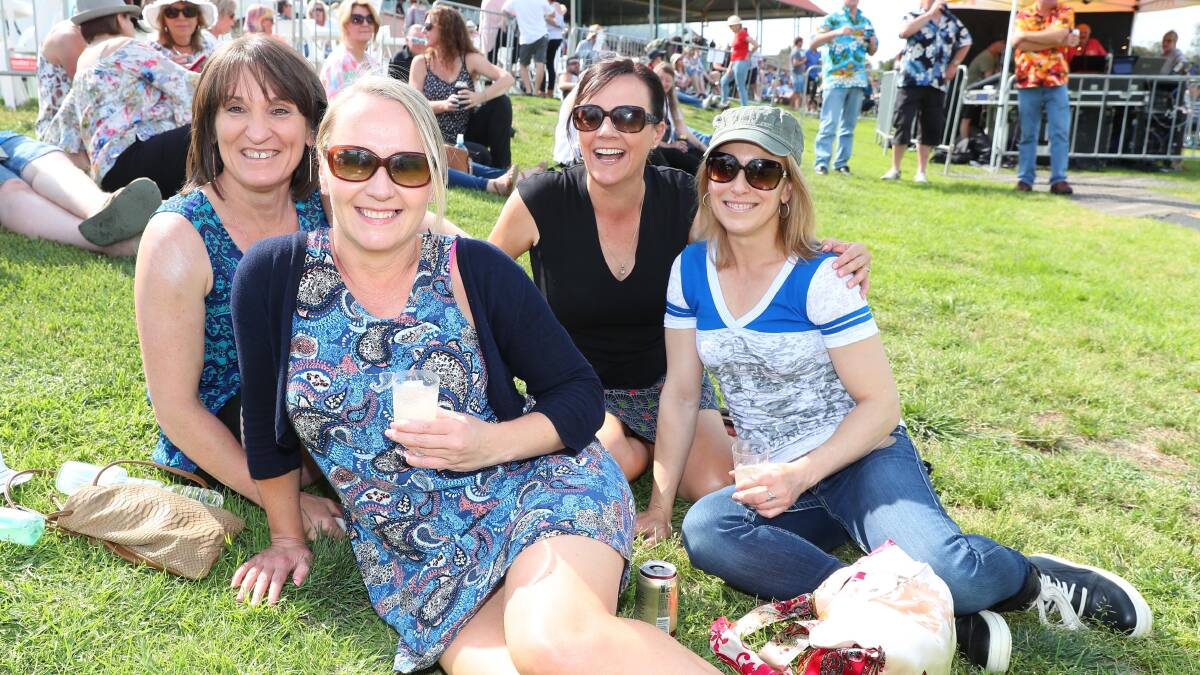 SUN SMILES: Cheryl Tucker from Griffith, Priscilla Chiswell from Canberra, Selina Smith from Canberra, and Louise Serafin from Griffith. Picture: Kieren L. Tilly