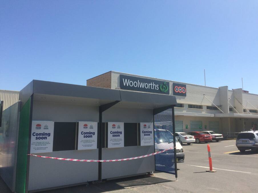 PROGRESS: A reverse vending machine is currently under construction at the Gurwood Street Woolworths.