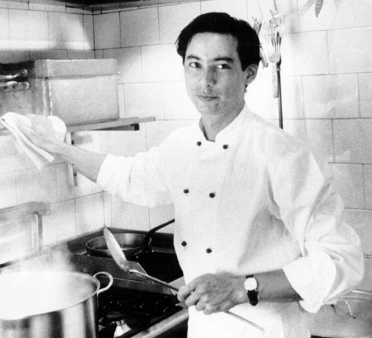 Chef Timothy Pak Poy in 1992. He celebrated a high-scoring review of Claude's in 1995 by hitting the surf at Bondi.