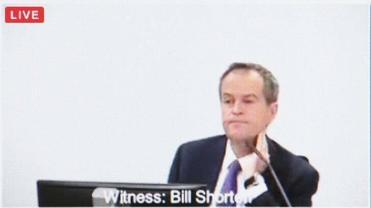Opposition Leader Bill Shorten faces questions at the royal commission.