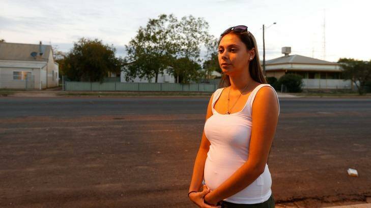 Alyssa Walford, 18, who works in Walgett, left the town because the high school was so bad and finished her HSC at a private school in Sydney. Photo: Peter Rae
