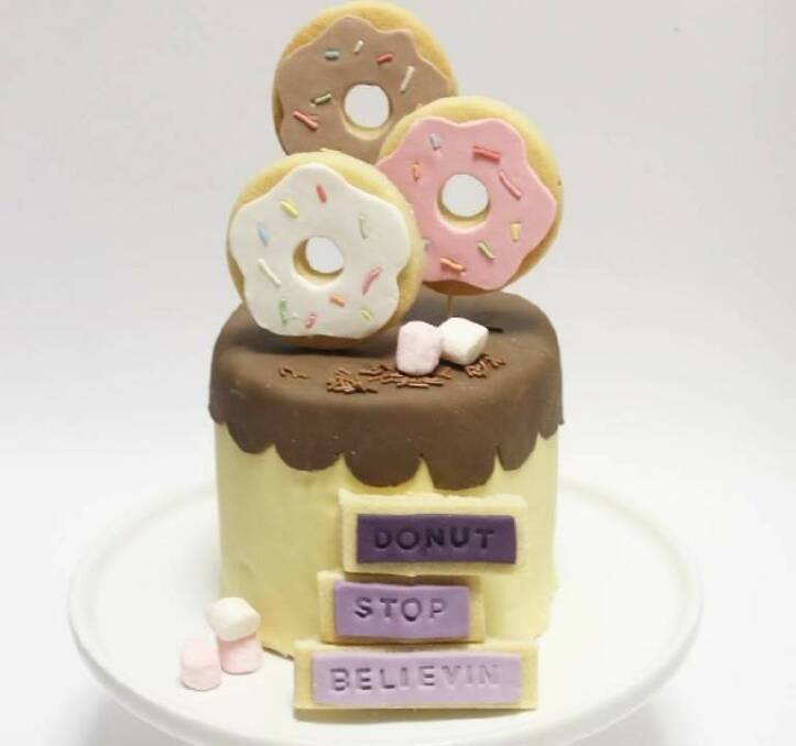 @sweetsbykoko_ delivers one sweet next-level pun: "Donut stop believin'". Photo: Supplied