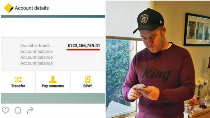 'I was pretty shocked': Matthew Pearce and his surprise bank balance. Photo: Channel Nine