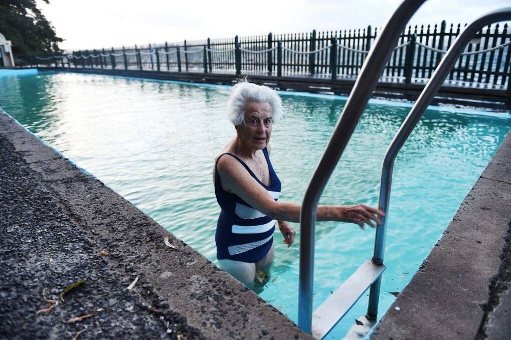 Fit as a fiddle: Helen Clift, 88, still gets up at 5am to walk to her local pool to swim every day. Photo: Nick Moir