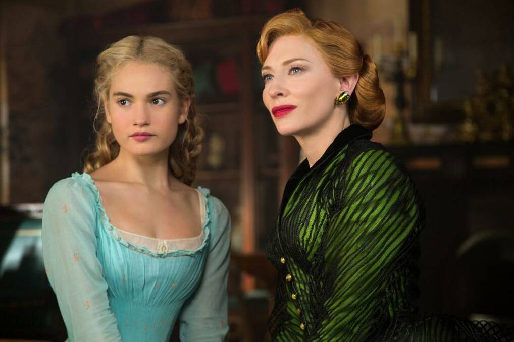 Lily James is Cinderella and Cate Blanchett is the Stepmother in Disney's "Cinderella". Photo: Jonathan Olley