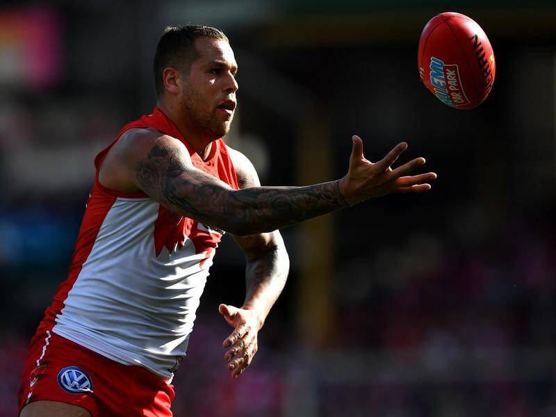 Sydney's Lance Franklin has eased his way back into action in an AFL practice game against GWS.