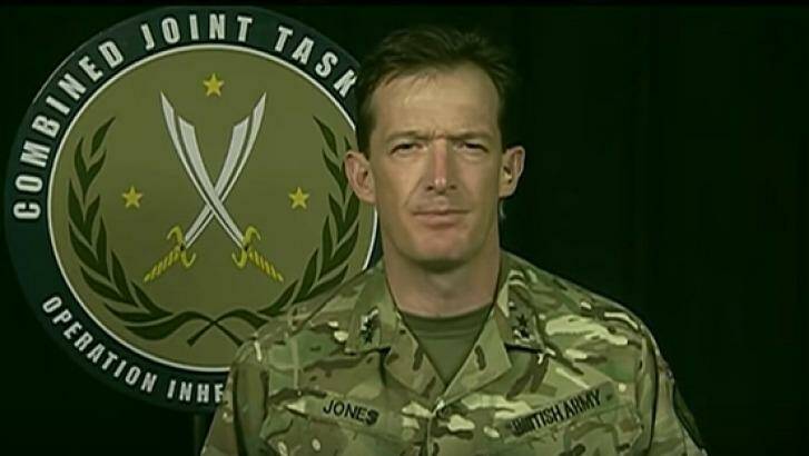 Major General Rupert Jones is a spokesman for the Global Coalition fighting Islamic State. Photo: Supplied