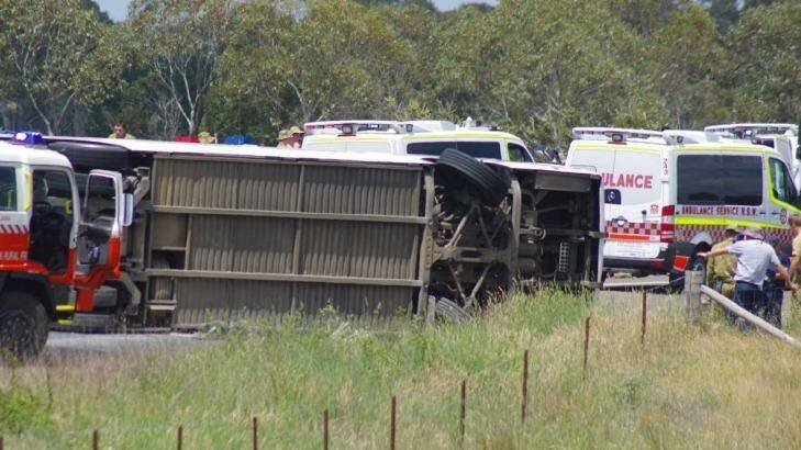 The bus was carrying 57 passengers. Photo: Goulburn Post