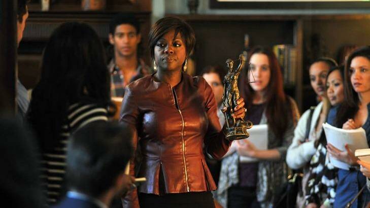 Viola Davis, centre, plays law professor Annalise Keating in <i>How To Get Away With Murder</i>. Photo: Supplied