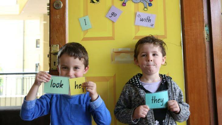 Nicholas Quaratiello and Freya McQueen are taking "school readiness" classes. Photo: Louise Kennerley