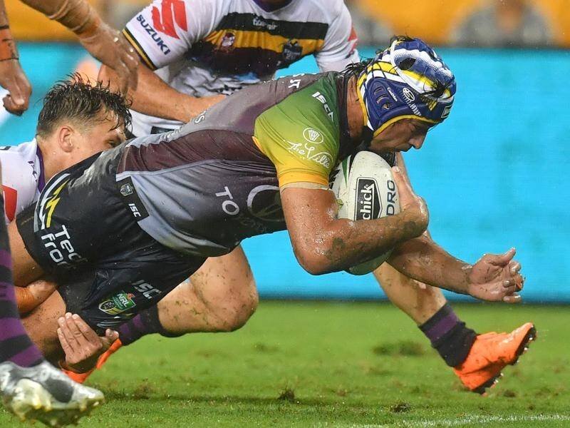 Johnathan Thurston crossed for a try himself and kicked high for the winning four-pointer.