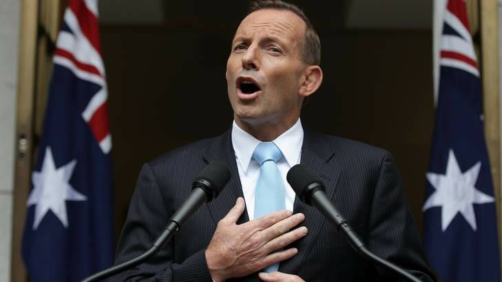 Still Prime Minister: Tony Abbott addresses the media during a press conference at Parliament House. Photo: Alex Ellinghausen