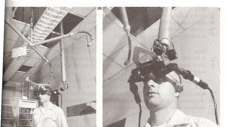 Virtual reality headsets in the 1960s had to be suspended from ceilings. Photo: Ivan Sutherland