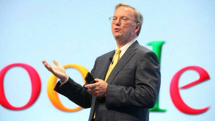 Google Chairman Eric Schmidt is in Davos for the World Economic Forum along with other tech tycoons. Photo: The New York Times