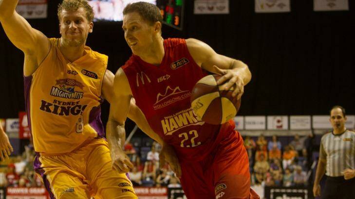 Canberra Gunners guard Tim Coenraad, pictured playing for NBL team Wollongong, was dominant in Saturday's SEABL win over Hobart.  Photo: Christopher Chan