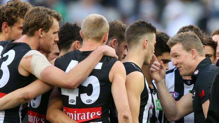 No success without conflict: Magpies coach Nathan Buckley  Photo: Michael Dodge