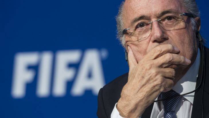 FIFA president Sepp Blatter : "No Coke, no Blatter": Top sponsors are calling for the FIFA president's departure to let soccer move on from its kickback sandal. Photo: Ennio Leanza