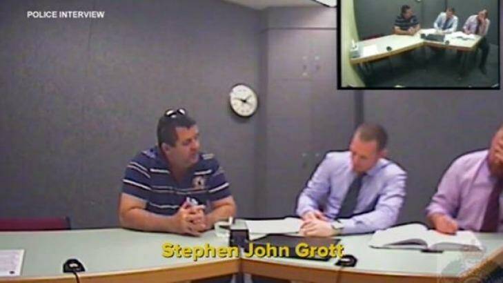 Police interview Stephen John Grott. Photo: Inside Story