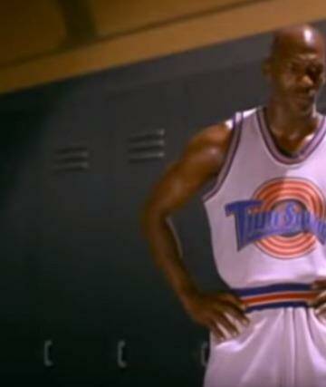 Yours ... for a price: Michael Jordan rocks the famous Tune Squad singlet in the 1996 cult classic.