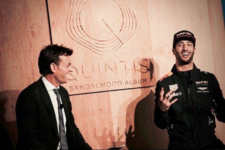 Adam Gilchrist and Daniel Riccardo at Quintis party . Photo: supplied