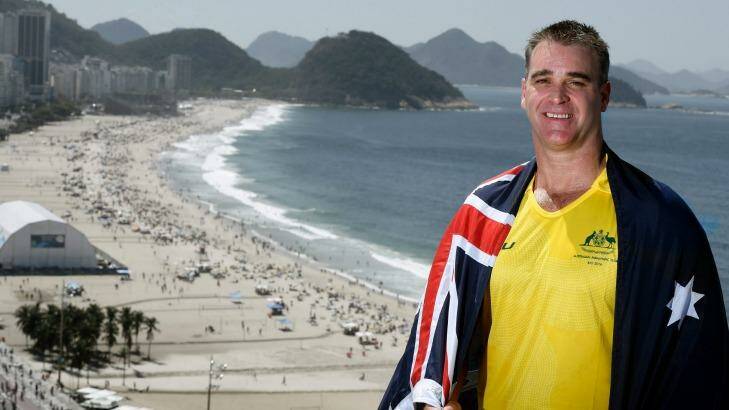 High honour: Wheelchair basketballer captain Brad Ness in Rio. Photo: Australian Paralympic Committee