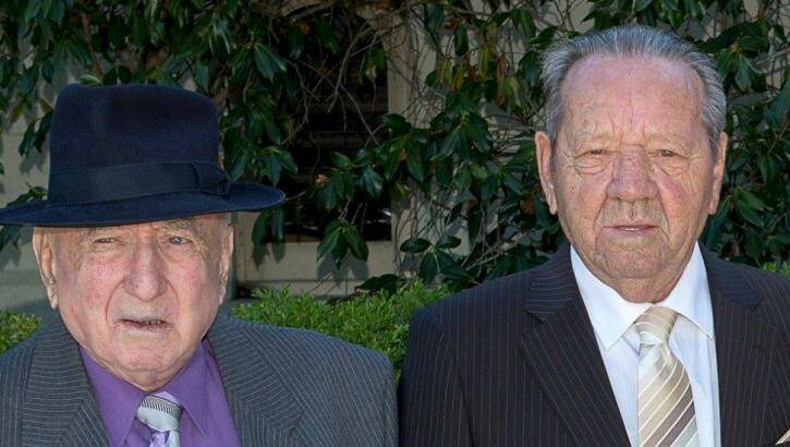 Frederic (Frici Low), aged 83, and Steven (Istvan Koenig), aged 86, in 2014 Photo: photos@smh.com.au