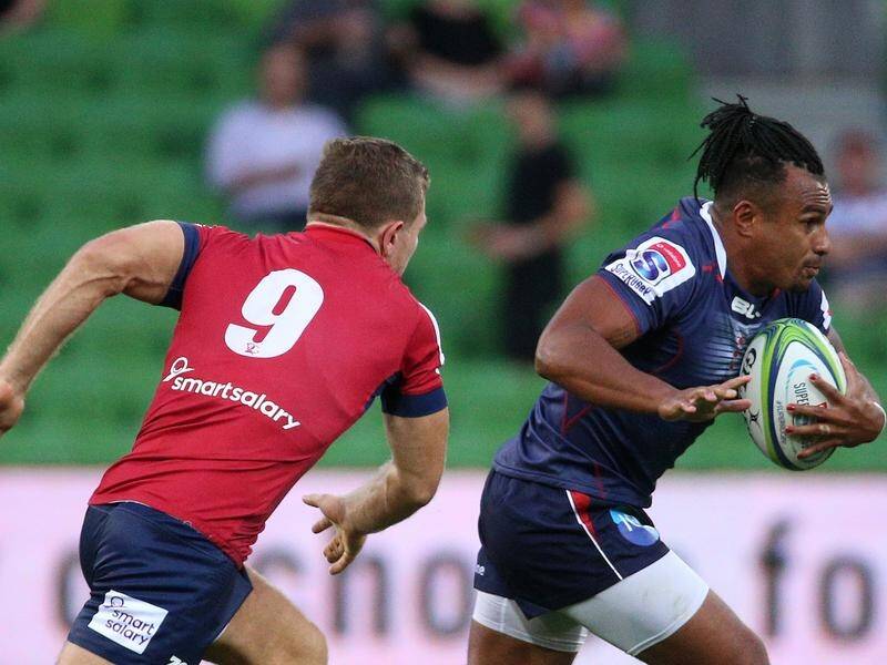 Test halfback Will Genia (L) has steered Melbourne to a 45-19 Super Rugby win over Queensland.