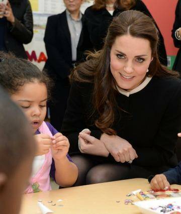 Table talk: The Duchess asked youngsters if they were fans of 'Frozen'.