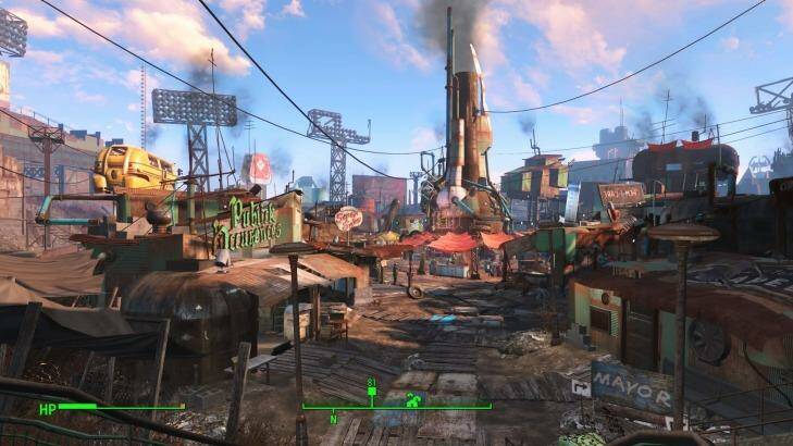 Fenway Park has been transformed into Diamond City, one of the games main hubs.