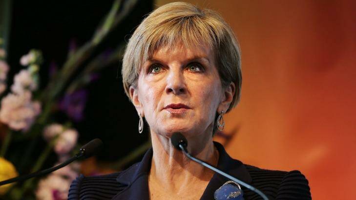 Australia's Foreign Minister Julie Bishop. Photo: Kate Geraghty