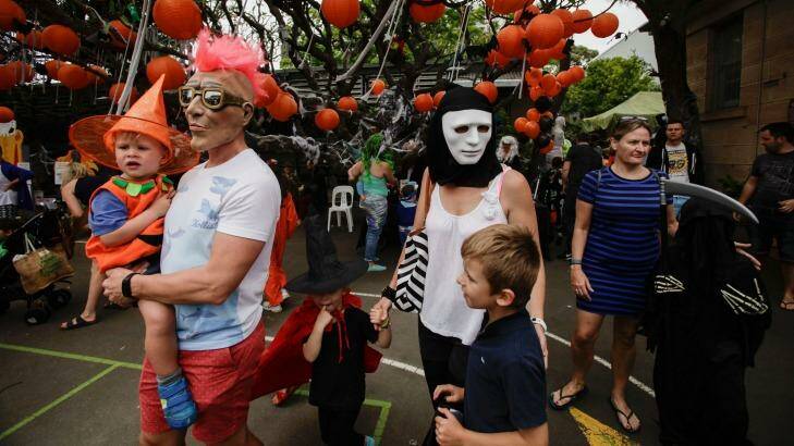 Locals flock to the Nicholson Street Public School Halloween fete in East Balmain. Photo: Fiona Morris