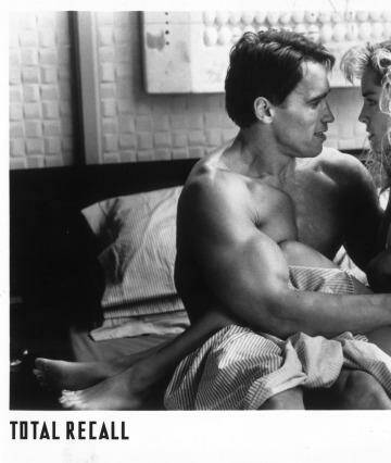 Togetherness; Arnold Schwarzenegger and Sharon Stone in <i>Total Recall</i>.