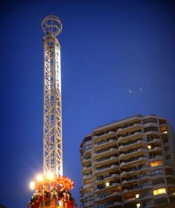 Noise factor: Nearby residents say screaming from the Hair Raiser ride at Luna Park, in Sydney, is disturbing their sleep.   Photo: James Alcock