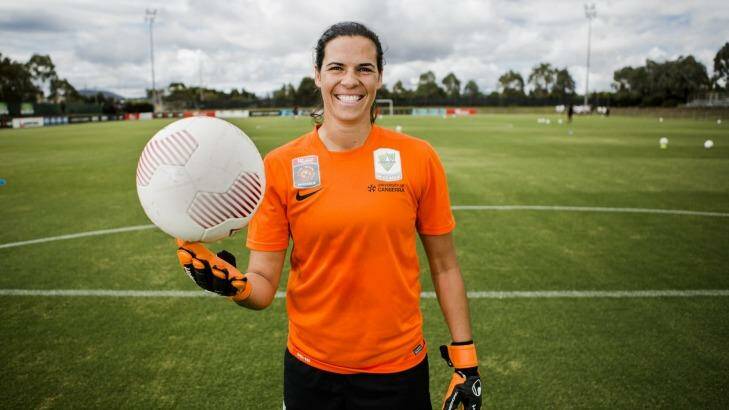 Helping hand: Canberra United goalkeeper Lydia Williams is one of the Matildas who will receive funding for the Rio Olympics campaign. Photo: Jamila Toderas