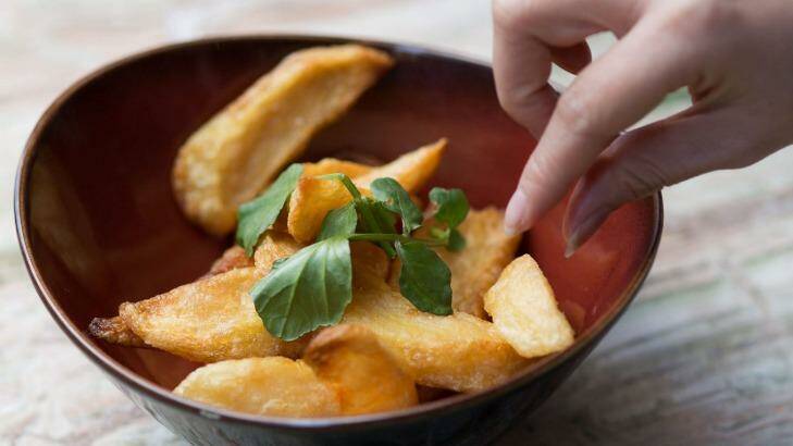 Duck fat chips at Grand Duk. Photo: Cole Bennetts