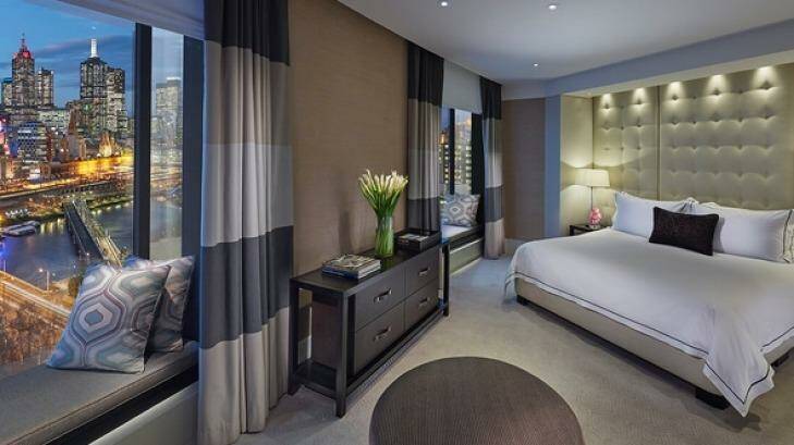 You could also have this... Melbourne's Crown Towers Premier Club Suite. Photo: George Apostolidis