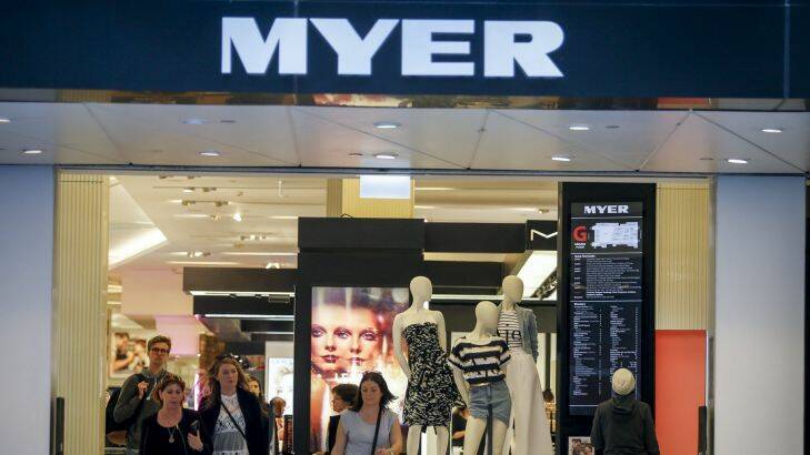 Generic shot of Myer City store. 1 September 2015. The Age NEWS. Photo: Eddie Jim. Photo: Eddie Jim